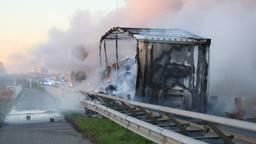 Vrachtwagenbrand op A73