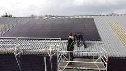 De monteurs van Kemkens Solar aan het werk (foto: Omroep Brabant).