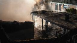 Felle brand in tuin Helmond