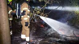 Brand in natuurgebied in dorp Zeeland