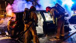 Auto verwoest door brand, aanhanger blijft gespaard