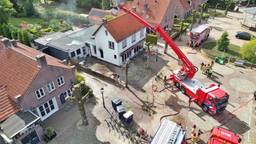 Grote brand in het centrum van Borkel bij een cafetaria