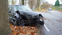 Automobilist rijdt tegen boom aan en raakt gewond