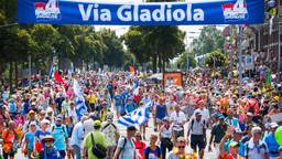 De finish van de Vierdaagse op de Via Gladiola. (Foto: ANP).