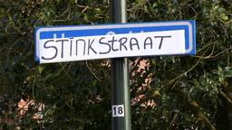 Bewoners van Hoog Geldrop hebben hun straat omgedoopt tot Stinkstraat