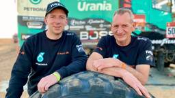 Janus en Janus tijdens de Dakar Rally in Saoedi-Arabië.