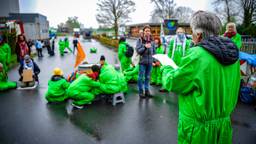 Demonstratie bij Voederbedrijf