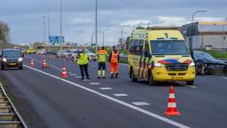 Meerdere gewonden bij botsing op A59 bij Waalwijk