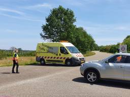 De weg is afgesloten. (Foto: Dirk Verhoeven)