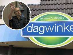 Johnnie van der Heijden sluit vandaag zijn dagwinkel (beeld: Dtv Nieuws/Johnnie & Mieke's Dagwinkel).