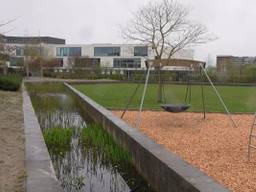 De waterbakken langs de school, waar het kind in terecht kwam (foto: Omroep Brabant).