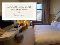 Een van de kamers in het nieuwe hotel. (Foto: Noël van Hooft).