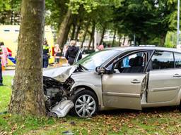 Een van de wagens botste tegen een boom (foto: SQ Vision). 