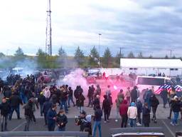 Tumult bij het NAC-stadion.