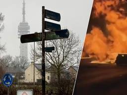 De 'verkoolde' rotonde aan de Kennedylaan in Roosendaal (foto: Erik Peeters).