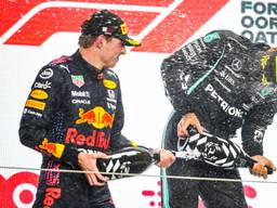 Max Verstappen (links) en Lewis Hamilton (foto: ANP 2021/Hoch Zwei). 