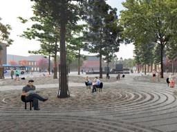 Het Willemsplein wordt onderdeel van het Stadsforum (foto: ZUS i.o.v. gemeente Tilburg).