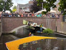 Duizenden badeendjes racen door de Dommel (foto: Imke van de Laar).