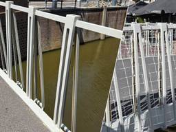 De brug met open en dichte spijlen (foto's : SP Breda en Perry Roovers/Persbureau Heitink).