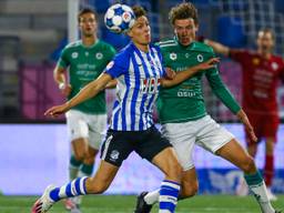 Lorenzo van Kleef van FC Eindhoven in duel met  Mats Wieffer van Excelsior (foto: Orange Pictures).