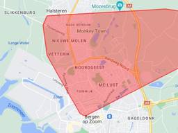 Ruim 1700 Enexis-klanten zitten zonder stroom in Bergen op Zoom (afbeelding: Twitter Enexis).