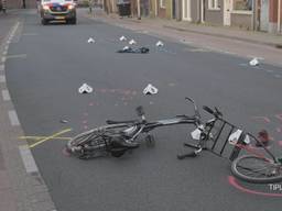 De verfrommelde fiets na het ongeluk (foto: Bureau Brabant).