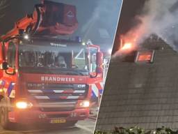 De brandweer moest in Boxtel een schoorsteenbrand blussen (foto: Instagram politie Boxtel/Vught/Gestel).