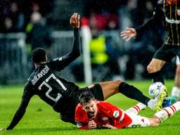 Boscagli schreeuwt het uit na een sliding (foto: Marcel van Dorst). 