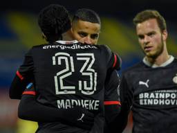 Noni Madueke en Mo Ihattaren scoorden allebei voor PSV tegen RKC Waalwijk (foto: Oranje Pictures).