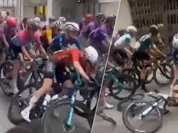 Aniek van Alphen komt hard ten val.