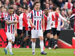 Teleurstelling bij WIllem II na een treffer van Feyenoord (Foto: Hollandse Hoogte).