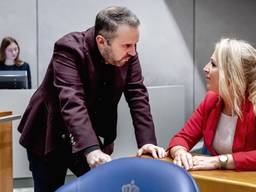 SP-leider Jimmy Dijk (links) en toenmalig SP-fractievoorzitter Lilian Marijnissen (rechts) (Foto: ANP)