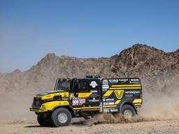 Vick Versteijnen in actie tijdens de lus om Al'Ula (foto: Versteijnen Truck Racing)