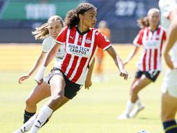 Speelster Nina Nijstad van PSV tijdens de bekerfinale (foto: ANP).