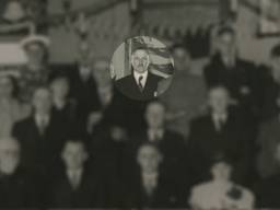 Burgemeester Jacobus van der Lely op een bijeenkomst in 1942 (foto: SALHA).