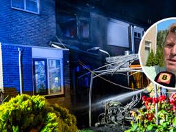 Rudy de Wit woont naast het huis waar brand was (foto: Lucas Lammers / Persbureau Heitink en Jos Verkuijlen).