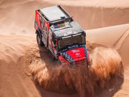 Janus van Kasteren in actie tijdens de tweede etappe van de Dakar Rally (Foto: ANP)