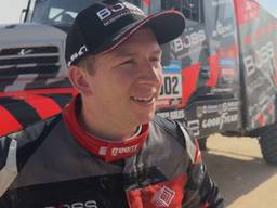 Vrachtwagencoureur Janus van Kasteren tijdens de Dakar Rally 2023 (foto: Ronald Sträter).