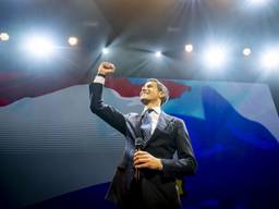 D66-leider Rob Jetten reageert op de uitslagen van de Tweede Kamerverkiezingen (Foto: ANP)