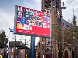 Een verkiezingsbord in Helmond (Foto: ANP).