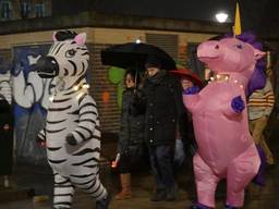 In Breda wordt geprotesteerd tegen de coronamaatregelen