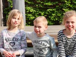 De drie kinderen van Céline en Mark: Aimée, Annique en Valentijn (foto: privéfoto familie Janssen).