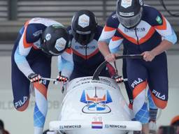 De Nederlandse viermansbob eerder dit seizoen in Winterberg