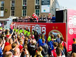 De platte kar bij het kampioenschap van PSV in 2018 (foto: ANP). 