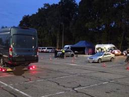 Een beeld van de controle (foto: Verkeerspolitie Oost-Brabant).