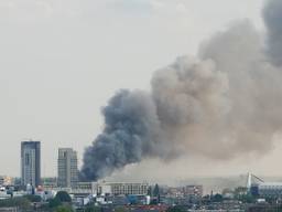 Beelden van de enorme brand in het centrum van Eindhoven