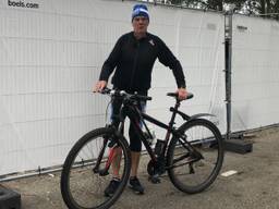 René Libregts met zijn mountainbike.