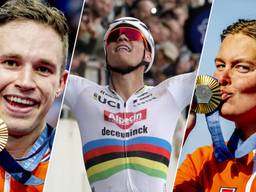 Harrie Lavreysen, Mathieu van der Poel en Sharon van Rouwendaal zijn genomineerd (foto's: ANP)
