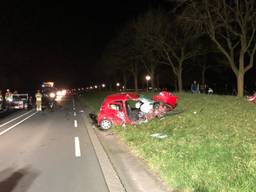 De Antwerpseweg in Roosendaal na het ongeluk (foto: Weginspecteur Sven / Twitter).