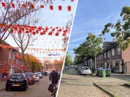 De Ahornstraat vorig jaar en dit jaar (foto: Raymond Merkx).